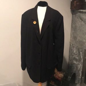 Casual corner plus Annex crepe blazer lined black
